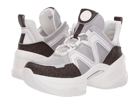 michael kors white and silver sneakers|zappos Michael Kors sneakers.